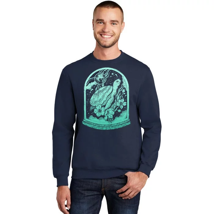 VIntage Sea Ocean Turtle Galaxy Terrarium Tall Sweatshirt