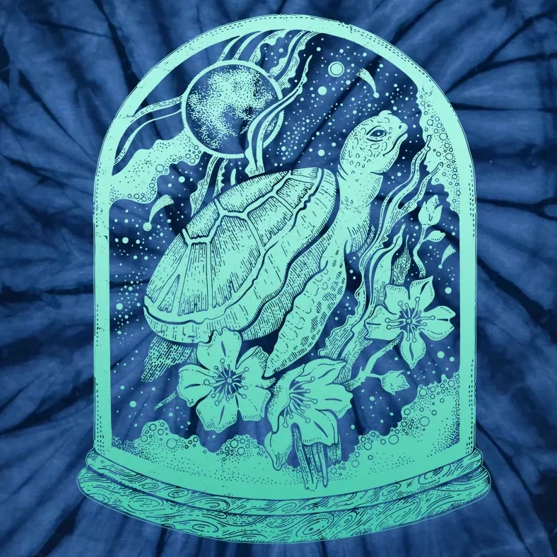 VIntage Sea Ocean Turtle Galaxy Terrarium Tie-Dye T-Shirt