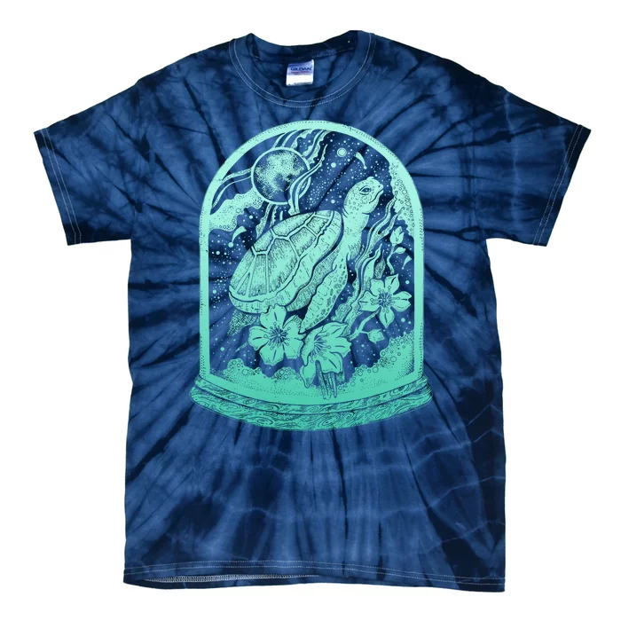 VIntage Sea Ocean Turtle Galaxy Terrarium Tie-Dye T-Shirt