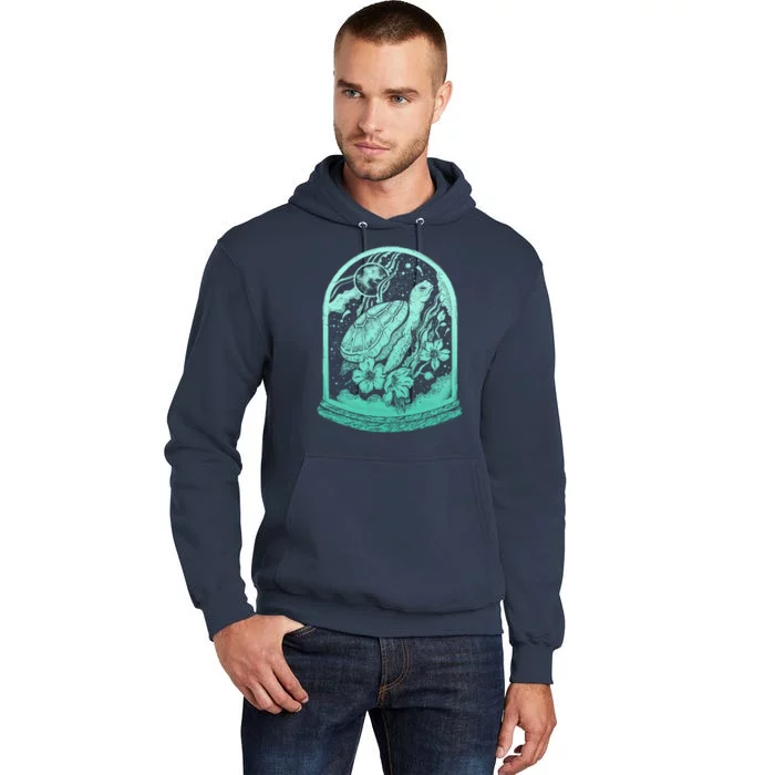 VIntage Sea Ocean Turtle Galaxy Terrarium Tall Hoodie