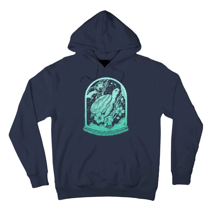 VIntage Sea Ocean Turtle Galaxy Terrarium Tall Hoodie