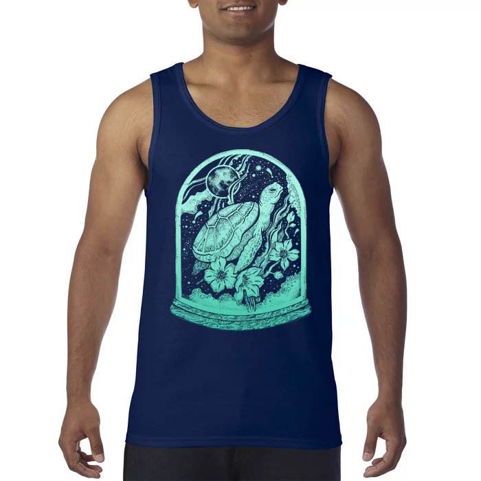 VIntage Sea Ocean Turtle Galaxy Terrarium Tank Top