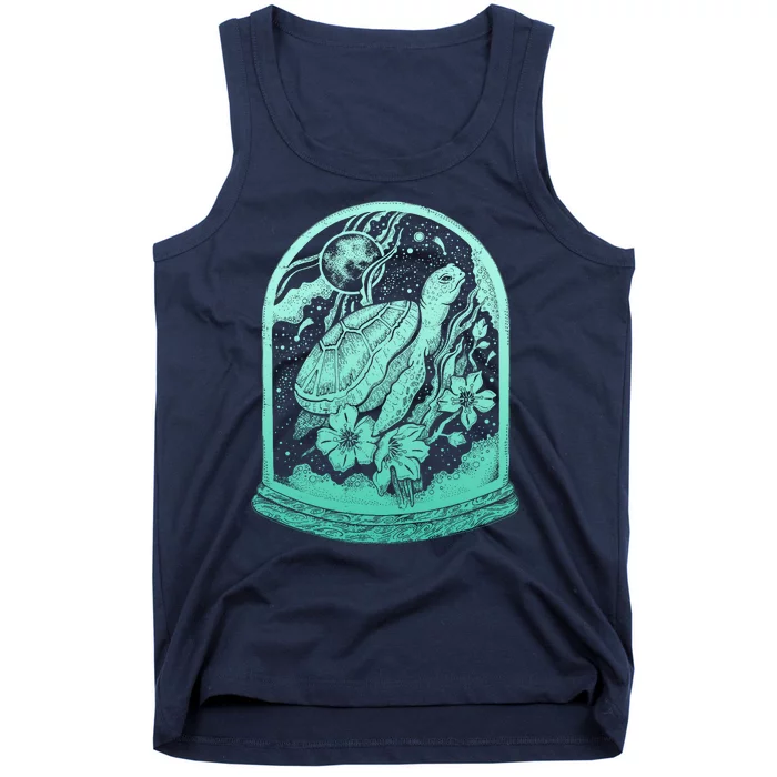 VIntage Sea Ocean Turtle Galaxy Terrarium Tank Top