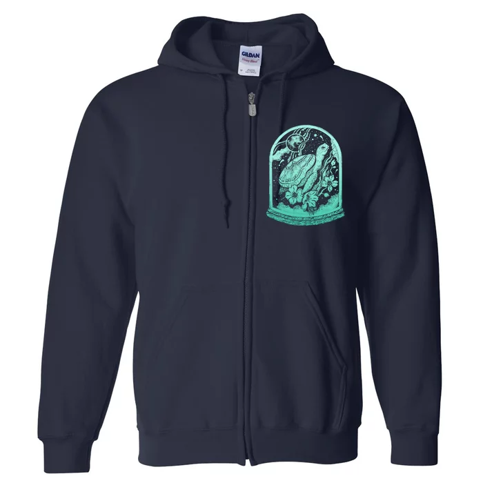 VIntage Sea Ocean Turtle Galaxy Terrarium Full Zip Hoodie