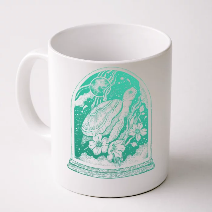 VIntage Sea Ocean Turtle Galaxy Terrarium Front & Back Coffee Mug