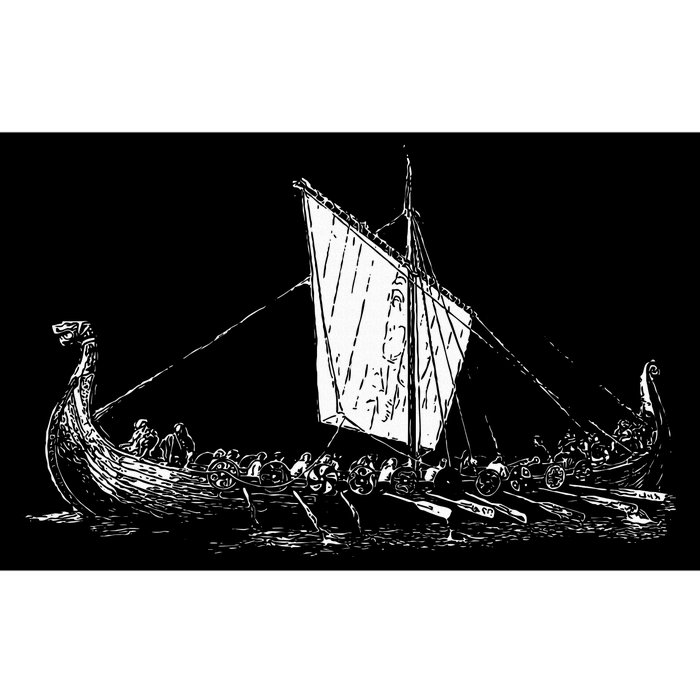 Viking Ship Odin And Valhalla Bumper Sticker