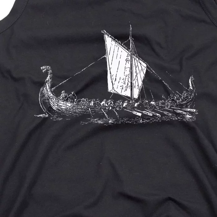 Viking Ship Odin And Valhalla Tank Top