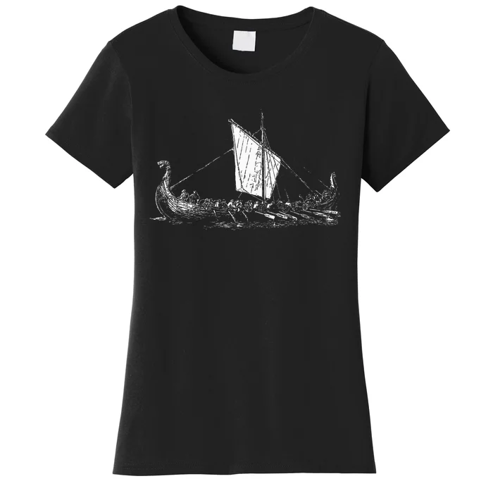 Viking Ship Odin And Valhalla Women's T-Shirt