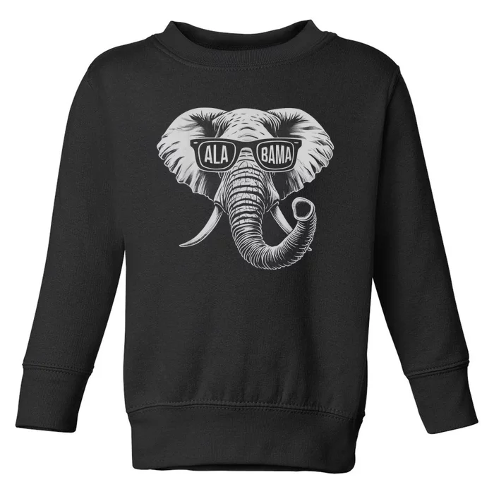 Vintage State Of Alabama Elephant Lovers Toddler Sweatshirt