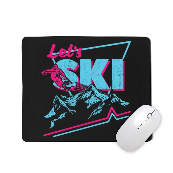 Vintage Ski Outfit 80s 90s Ski Retro Ski Long Mousepad