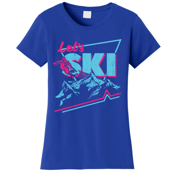 Vintage Ski Outfit 80s 90s Gift Retro Sports Crewneck Gift Women's T-Shirt