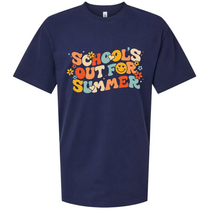 Vintage Schools Out For Summer Ladies Women Teacher Sueded Cloud Jersey T-Shirt