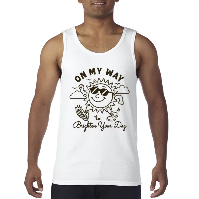 Vintage Sunshine On My Way To Brighten Your Day Funny Tank Top