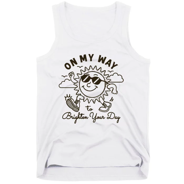 Vintage Sunshine On My Way To Brighten Your Day Funny Tank Top