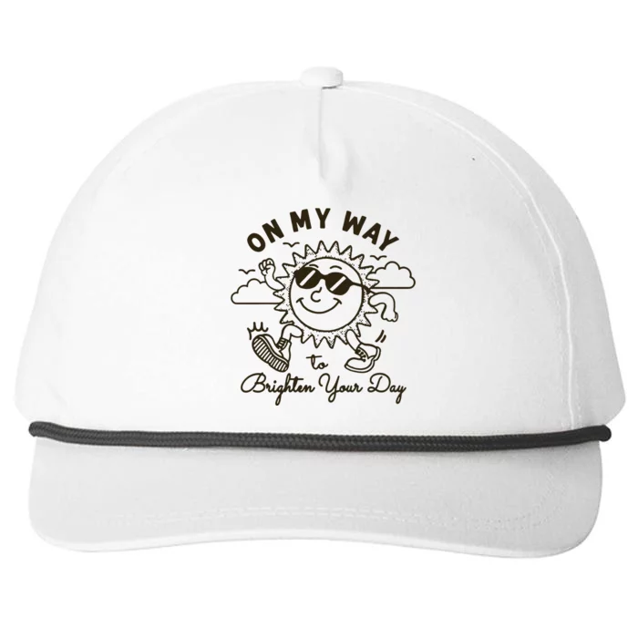 Vintage Sunshine On My Way To Brighten Your Day Funny Snapback Five-Panel Rope Hat