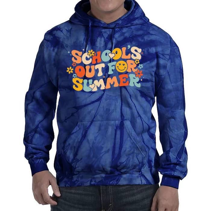 Vintage Schools Out For Summer Ladies Women Teacher Tie Dye Hoodie