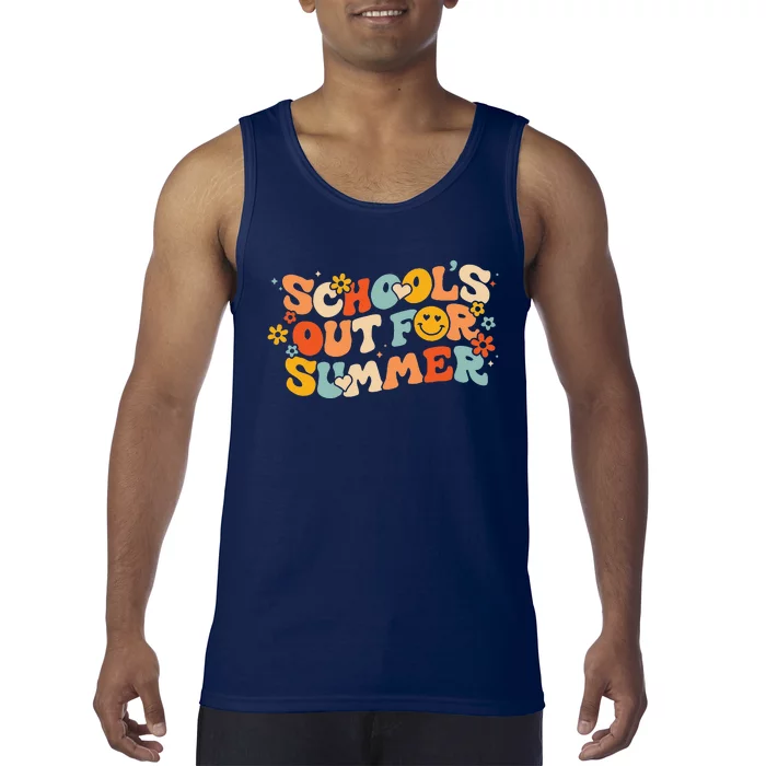 Vintage Schools Out For Summer Ladies Women Teacher Tank Top