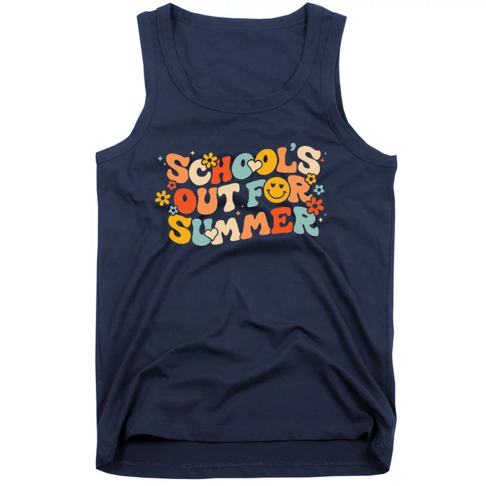 Vintage Schools Out For Summer Ladies Women Teacher Tank Top