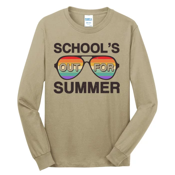 Vintage School's Out For Summer Retro Sunglasses Tall Long Sleeve T-Shirt