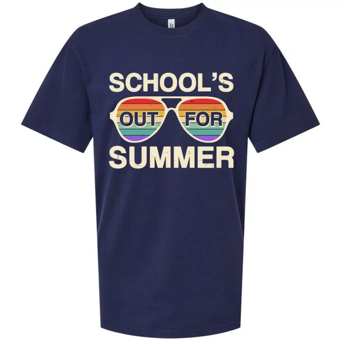 Vintage School's Out For Summer Retro Sunglasses Sueded Cloud Jersey T-Shirt