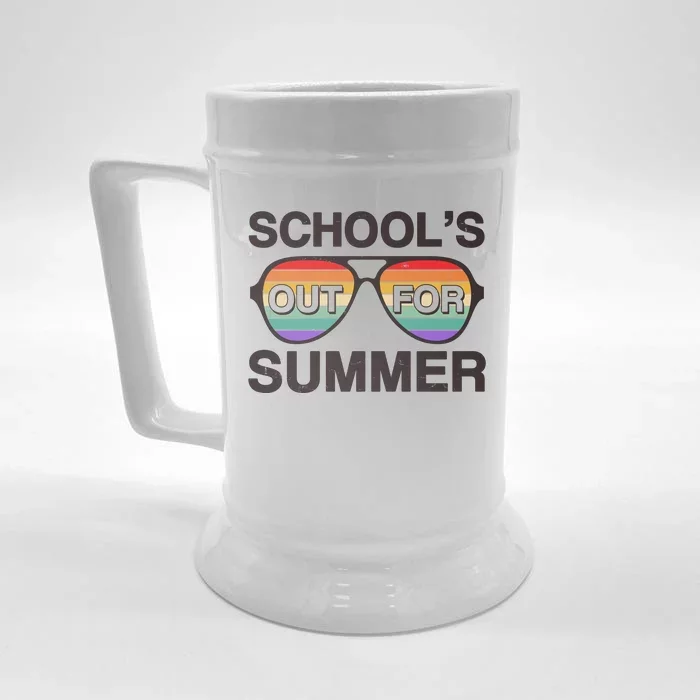 Vintage School's Out For Summer Retro Sunglasses Front & Back Beer Stein