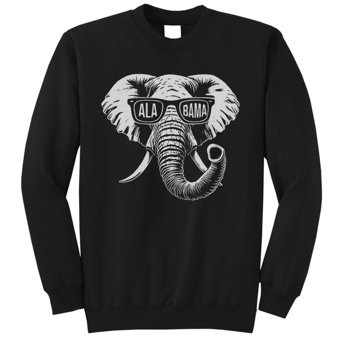 Vintage State Of Alabama Elephant Lovers Tall Sweatshirt