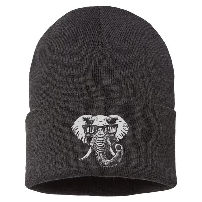 Vintage State Of Alabama Elephant Lovers Sustainable Knit Beanie