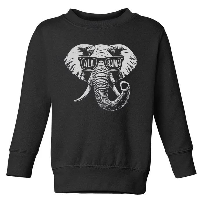 Vintage State Of Alabama Elephant Lovers Toddler Sweatshirt