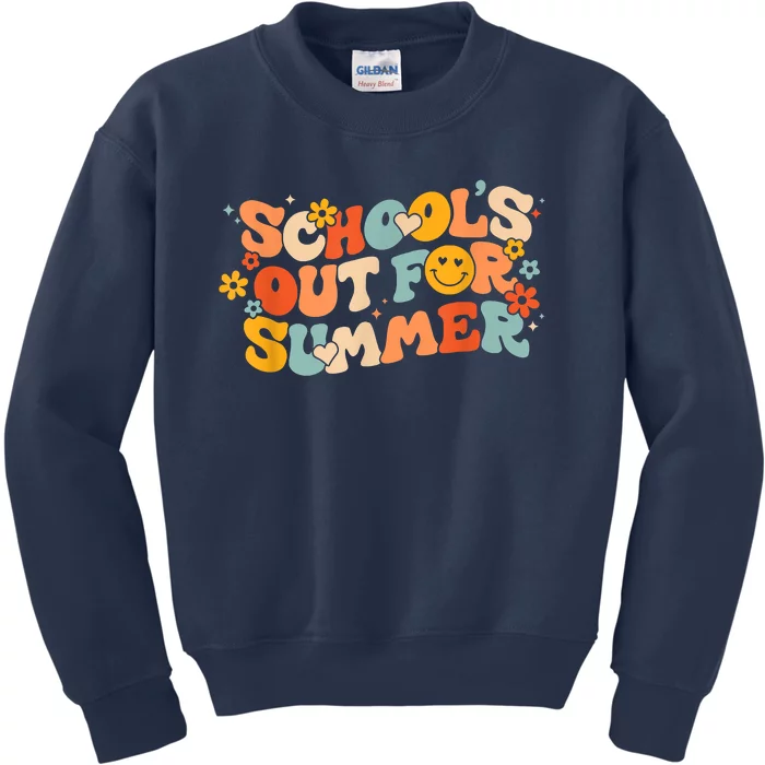 Vintage Schools Out For Summer Ladies Women Teacher Kids Sweatshirt