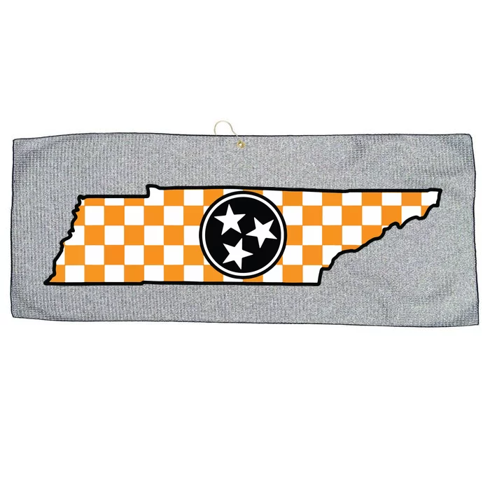 Volunteer State Orangewhite Checkerboard Tristar Tennessee Large Microfiber Waffle Golf Towel