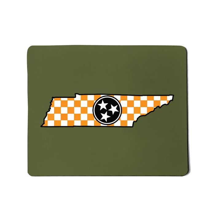 Volunteer State Orangewhite Checkerboard Tristar Tennessee Mousepad