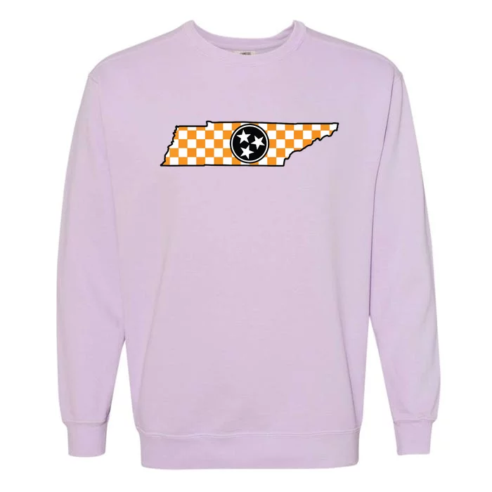 Volunteer State Orangewhite Checkerboard Tristar Tennessee Garment-Dyed Sweatshirt