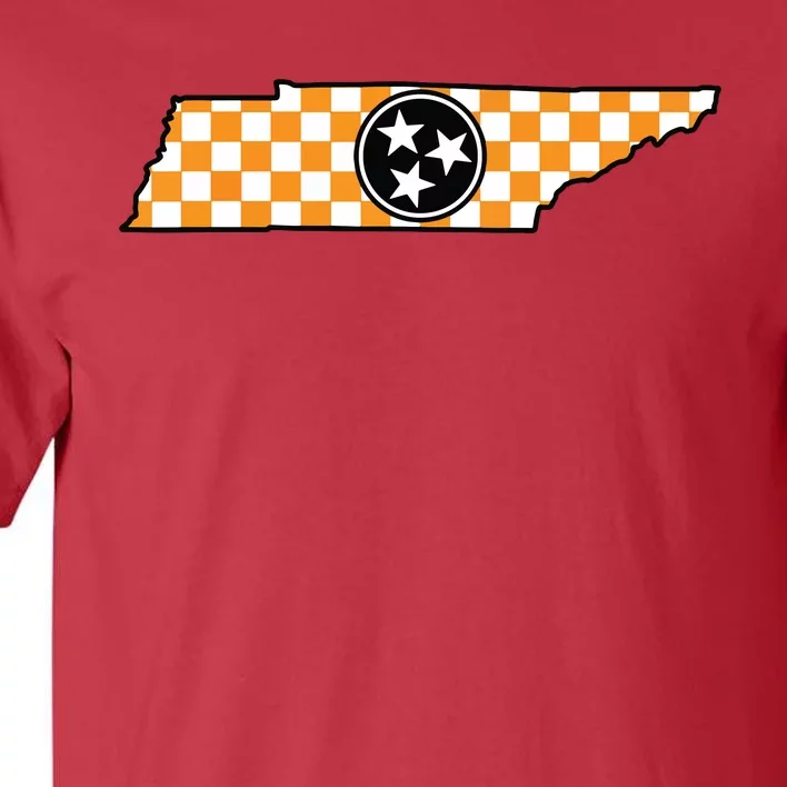 Volunteer State Orangewhite Checkerboard Tristar Tennessee Tall T-Shirt