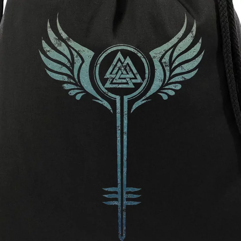 Valkyrie Symbol Odin Valknut Shieldmaiden Viking Warrior Drawstring Bag