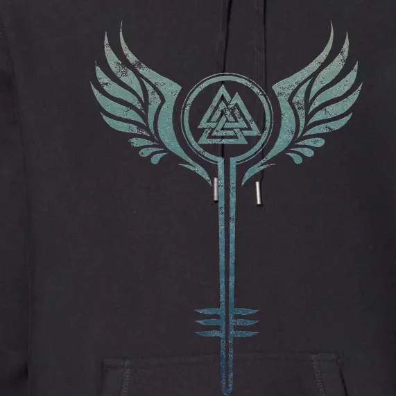 Valkyrie Symbol Odin Valknut Shieldmaiden Viking Warrior Premium Hoodie