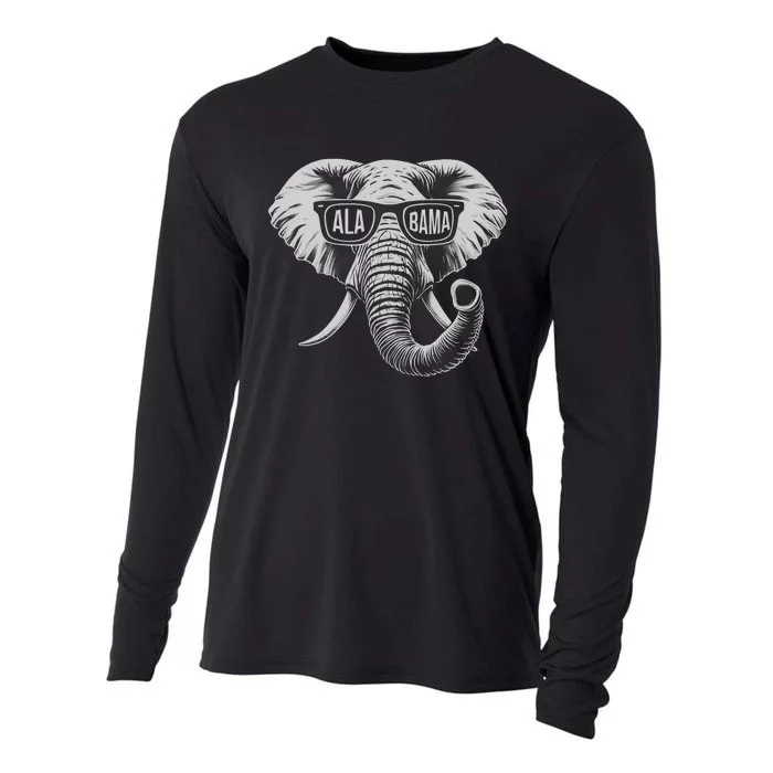 Vintage State Of Alabama Elephant Lovers Cooling Performance Long Sleeve Crew