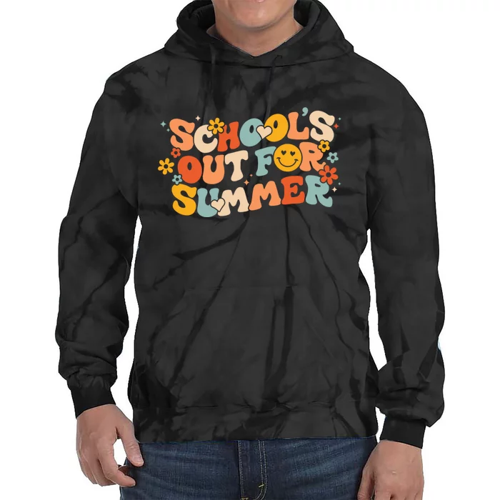 Vintage Schools Out For Summer Ladies Women Teacher Tie Dye Hoodie