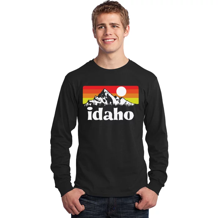 Vintage State Of Idaho Retro Distressed Long Sleeve Shirt