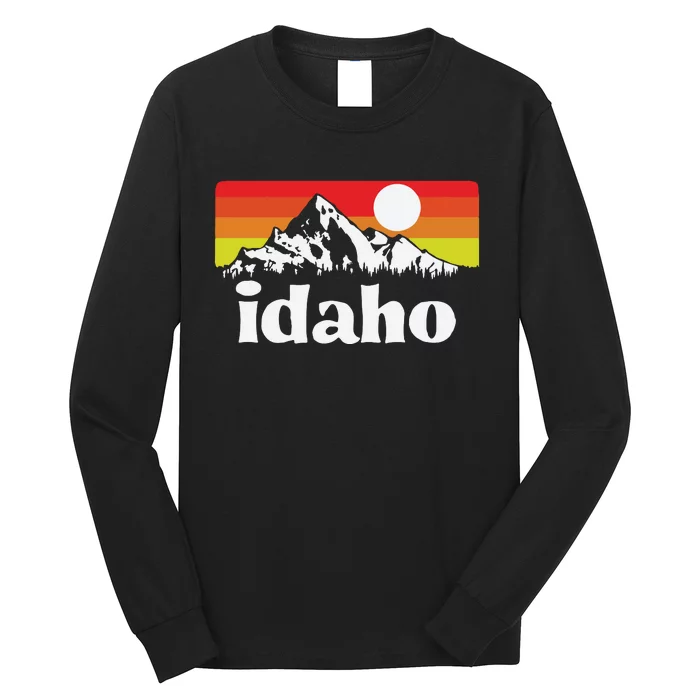 Vintage State Of Idaho Retro Distressed Long Sleeve Shirt