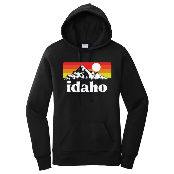 Vintage State Of Idaho Retro Distressed Women's Pullover Hoodie