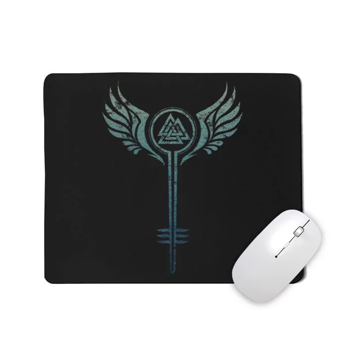 Valkyrie Symbol Odin Valknut Shieldmaiden Viking Warrior Mousepad