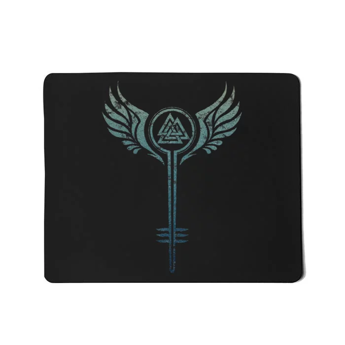 Valkyrie Symbol Odin Valknut Shieldmaiden Viking Warrior Mousepad