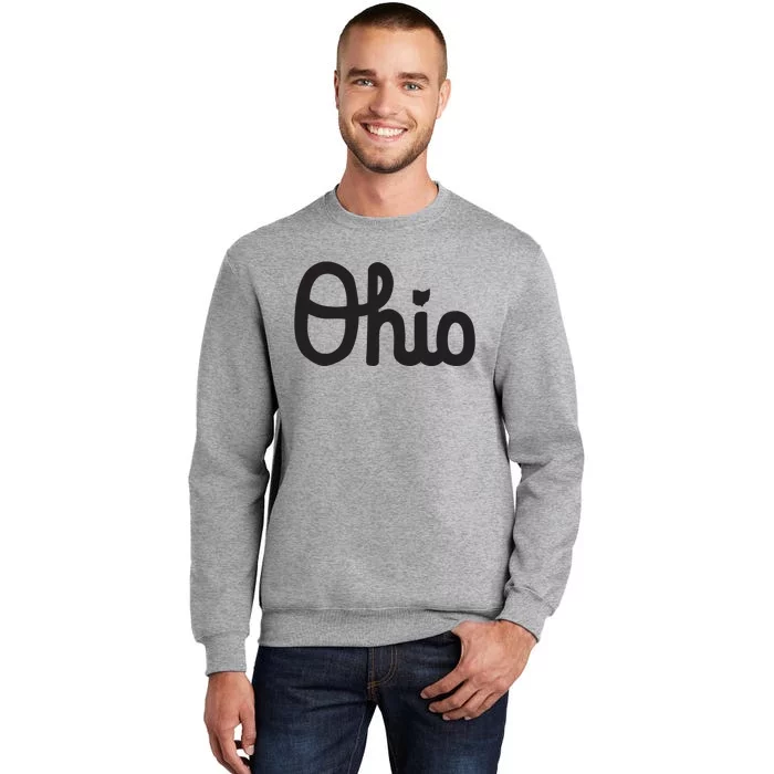 Vintage Script Ohio Dots The I Tall Sweatshirt