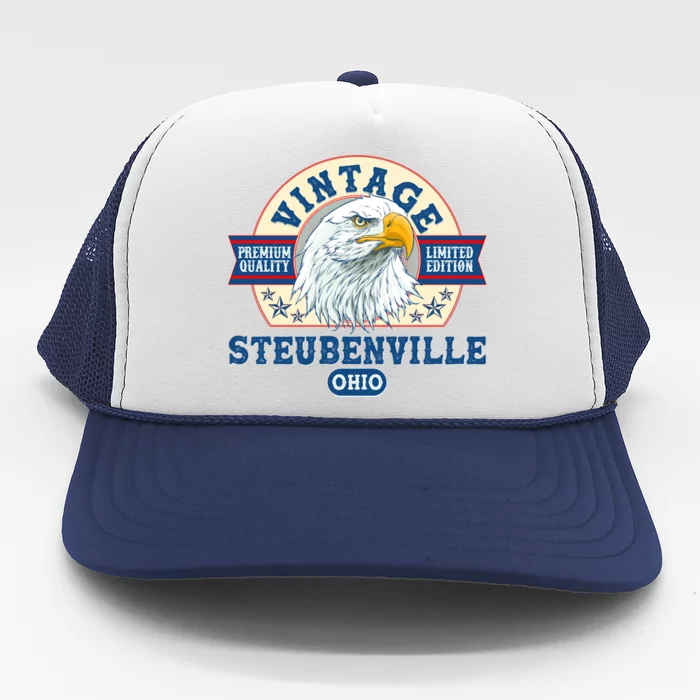 Vintage Steubenville Ohio Premium Quality Limited Edition Eagle Emblem Trucker Hat