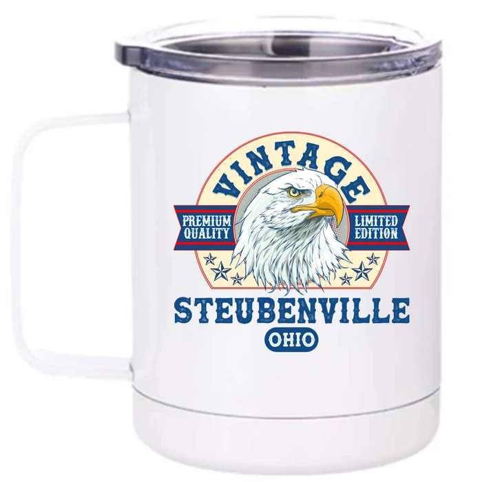 Vintage Steubenville Ohio Premium Quality Limited Edition Eagle Emblem Front & Back 12oz Stainless Steel Tumbler Cup