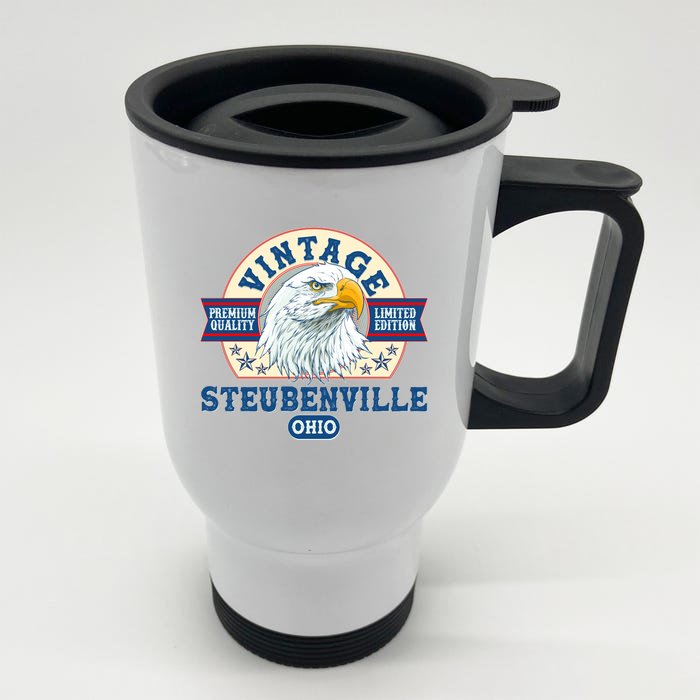 Vintage Steubenville Ohio Premium Quality Limited Edition Eagle Emblem Front & Back Stainless Steel Travel Mug