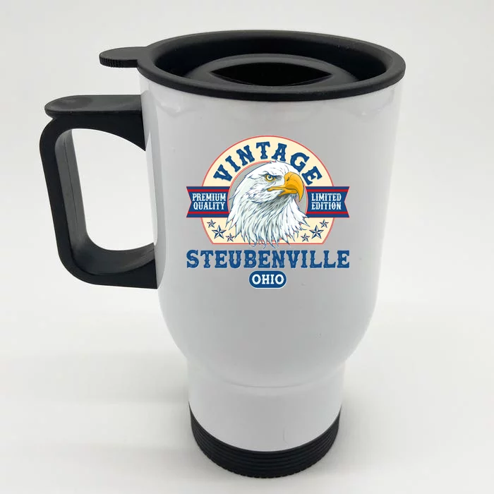 Vintage Steubenville Ohio Premium Quality Limited Edition Eagle Emblem Front & Back Stainless Steel Travel Mug