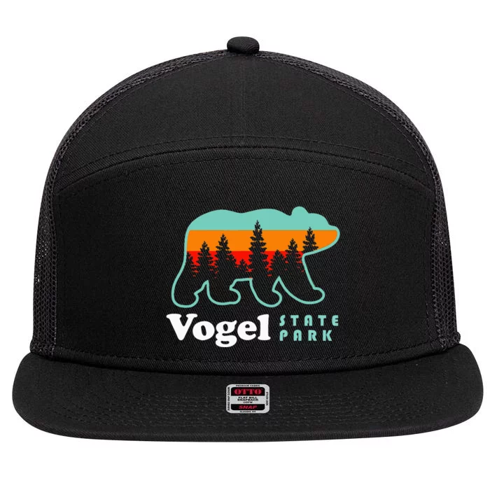 Vogel State Park Camping Georgia Lake Bear 7 Panel Mesh Trucker Snapback Hat