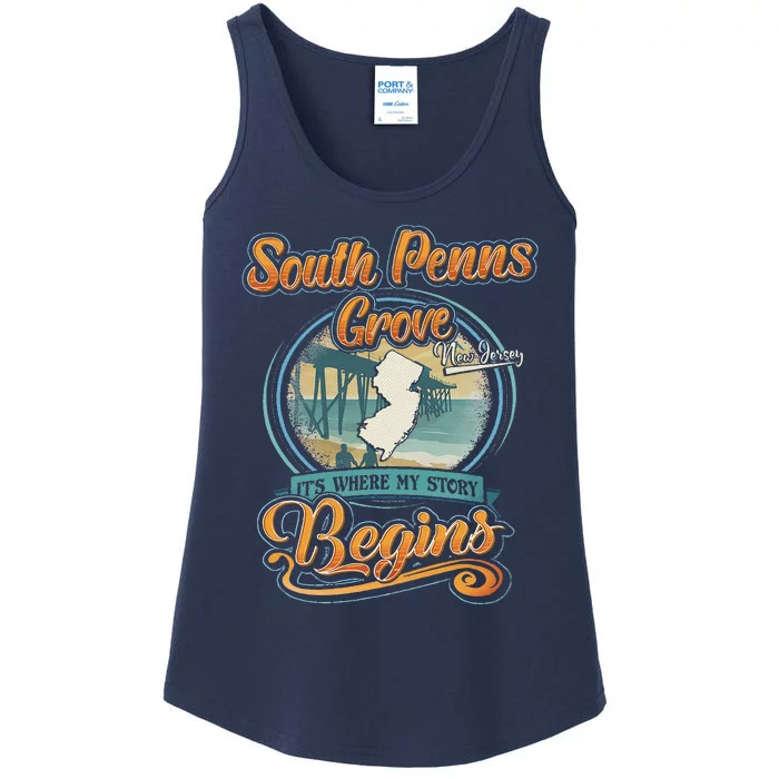 Vintage South Penns Grove New Jersey Hometown My Story Ladies Essential Tank