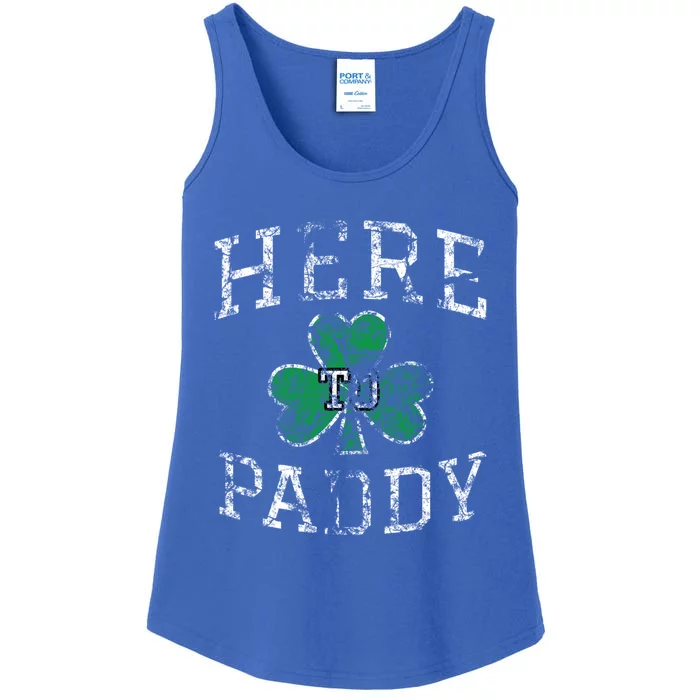 Vintage St Patricks Day Here To Paddy Party Ing Gift Cute Gift Ladies Essential Tank